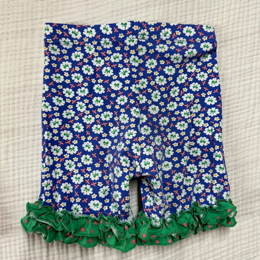 Lot of 2 Matilda Jane Gils Ruffle Shorties SZ 10 Orange You Glad and Blue Floral - Picture 10 of 10